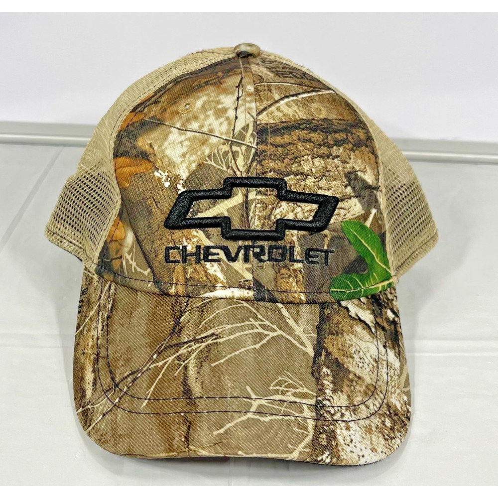 Chevrolet Camo Trucker Hat Infinity Realtree Mesh Snapback Cap OSFM